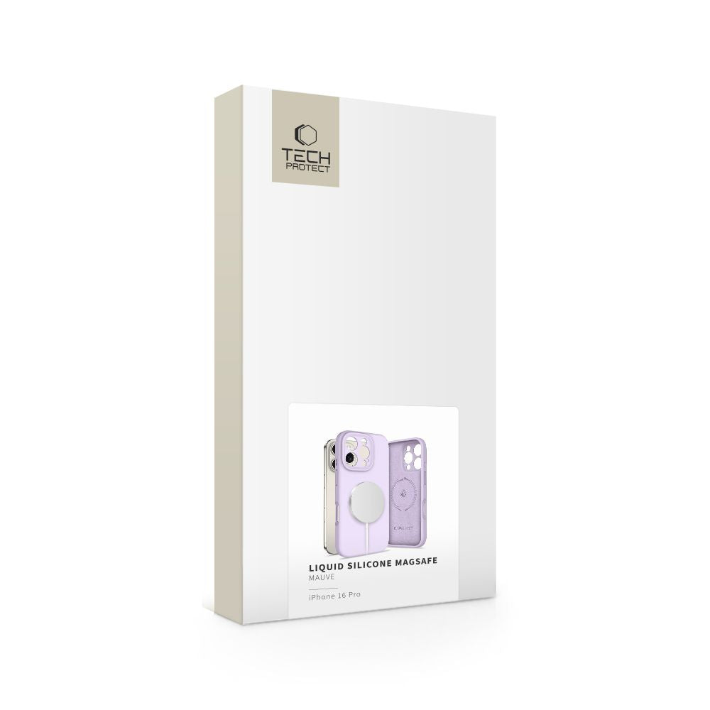 COPERTURA TECH-PROTECT LIQUID SILICONE MAGSAFE IPHONE 16 PRO MAUVE