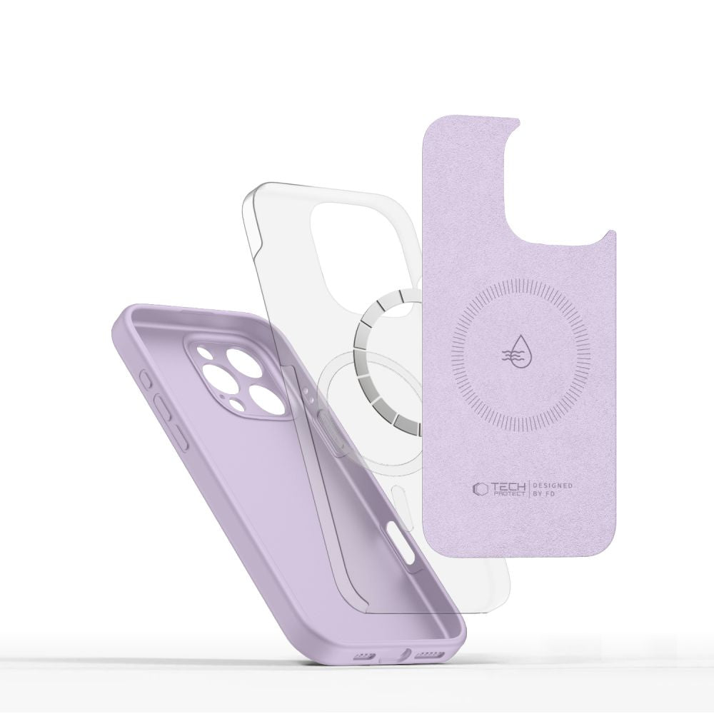 COPERTURA TECH-PROTECT LIQUID SILICONE MAGSAFE IPHONE 16 PRO MAX MAUVE