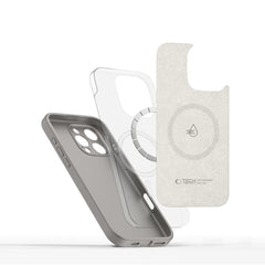 COPERTURA TECH-PROTECT LIQUID SILICONE MAGSAFE IPHONE 16 PRO GRIGIO PIETRA