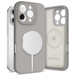 COPERTURA TECH-PROTECT LIQUID SILICONE MAGSAFE IPHONE 16 PRO GRIGIO PIETRA