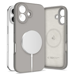 COPERTURA TECH-PROTECT LIQUID SILICONE MAGSAFE IPHONE 16 GRIGIO PIETRA