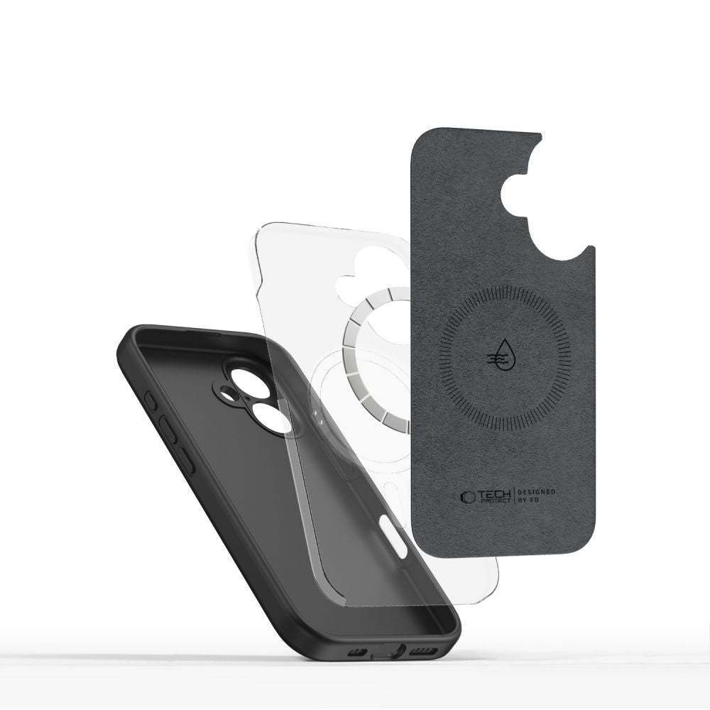 COPERTURA TECH-PROTECT LIQUID SILICONE MAGSAFE IPHONE 16E NERA