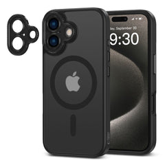COPERTURA PER IPHONE 16 TECH-PROTECT MAGCAM MAGSAFEMATTE NERA