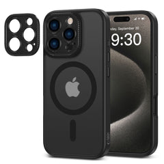 COPERTURA PER IPHONE 16 PRO TECH-PROTECT MAGCAM MAGSAFE NERO OPACO