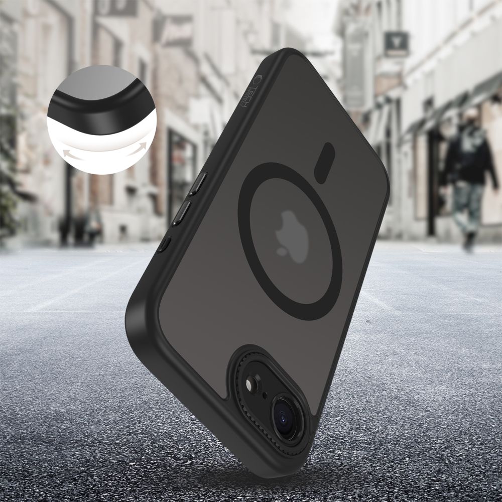 CUSTODIA TECH-PROTECT MAGCAM MAGSAFE IPHONE 16E NERO OPACO