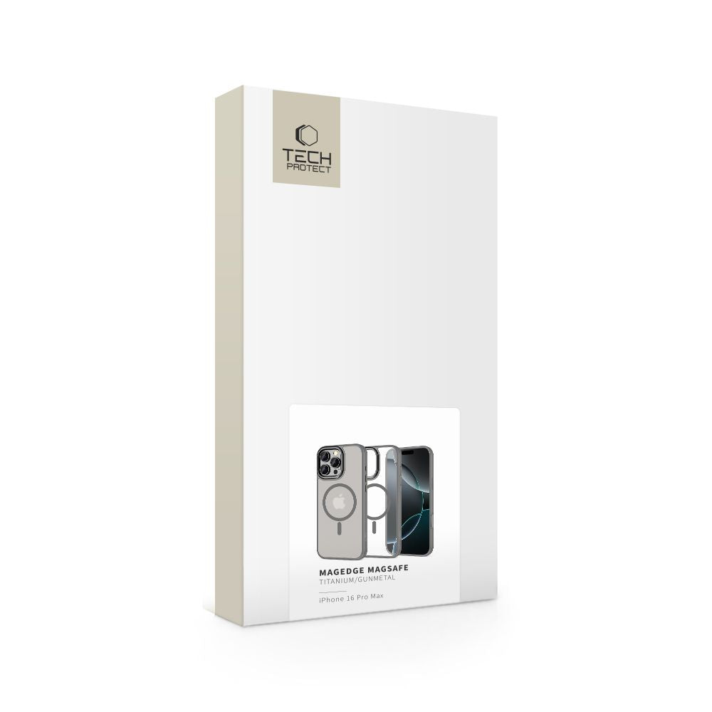 COPERTURA TECH-PROTECT MAGEDGE MAGSAFE IPHONE 16 PRO MAX TITANIO/GRIGIO METALLO