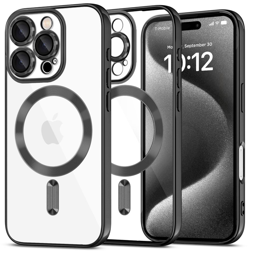 COPERTURA PER IPHONE 16 PRO MAX TECH-PROTECT MAGFLEX MAGSAFE NERO LUCIDO