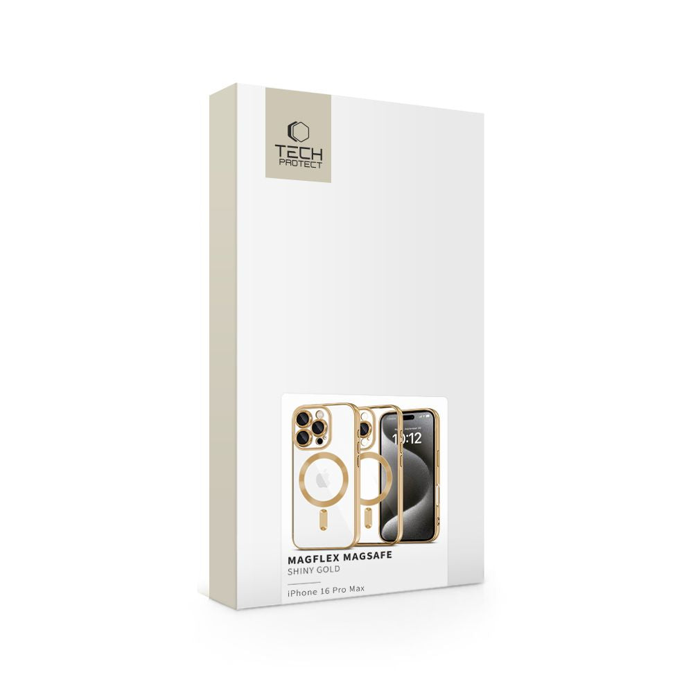 COPERTURA PER IPHONE 16 PRO MAX TECH-PROTECT MAGFLEX MAGSAFE SHINY GOLD