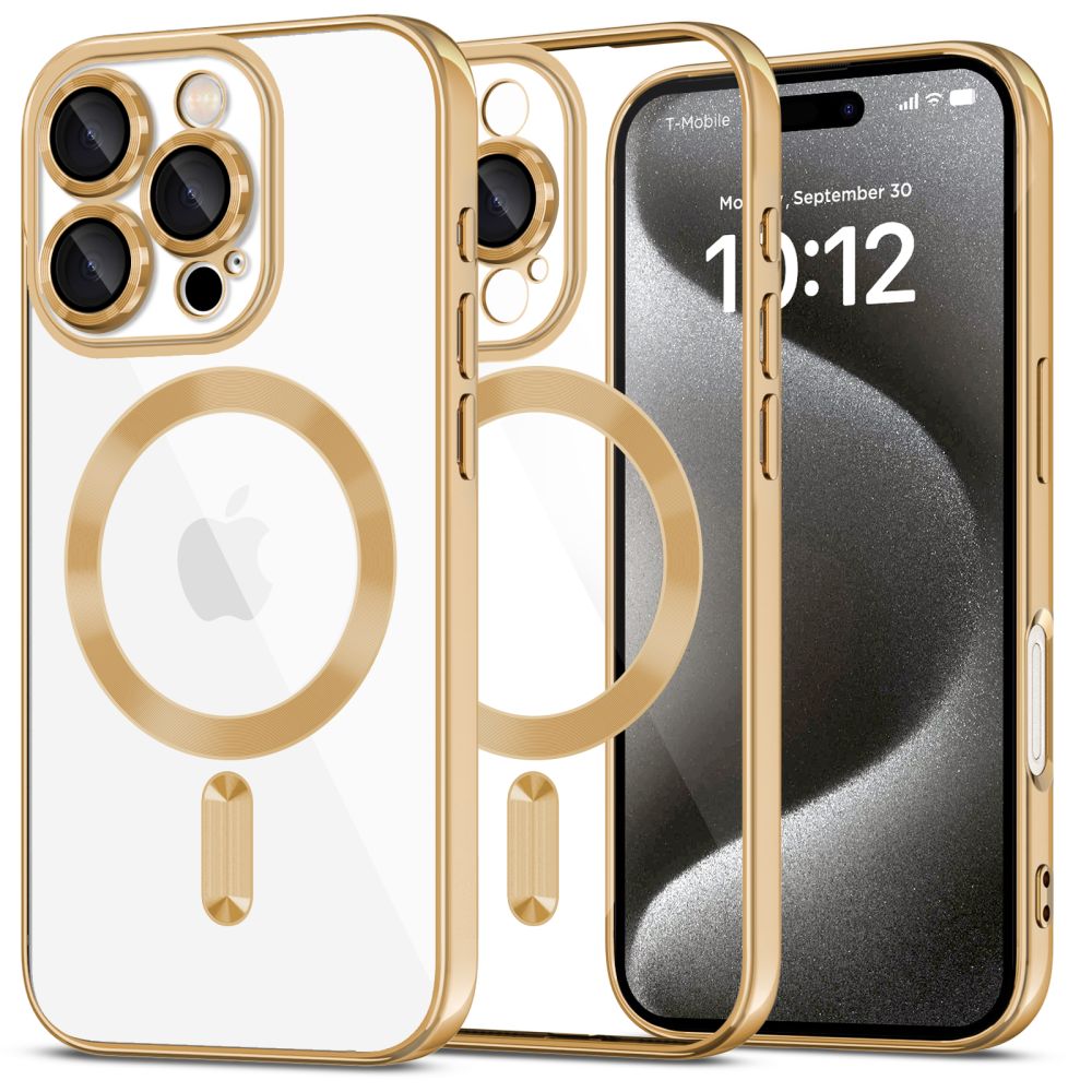 COPERTURA PER IPHONE 16 PRO MAX TECH-PROTECT MAGFLEX MAGSAFE SHINY GOLD