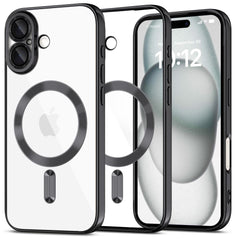 COPERTURA PER IPHONE 16 TECH-PROTECT MAGFLEX MAGSAFE NERA LUCIDA