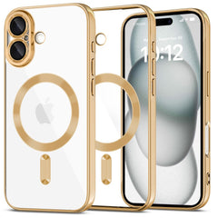 COPERTURA PER IPHONE 16 TECH-PROTECT MAGFLEX MAGSAFE ORO LUCIDO