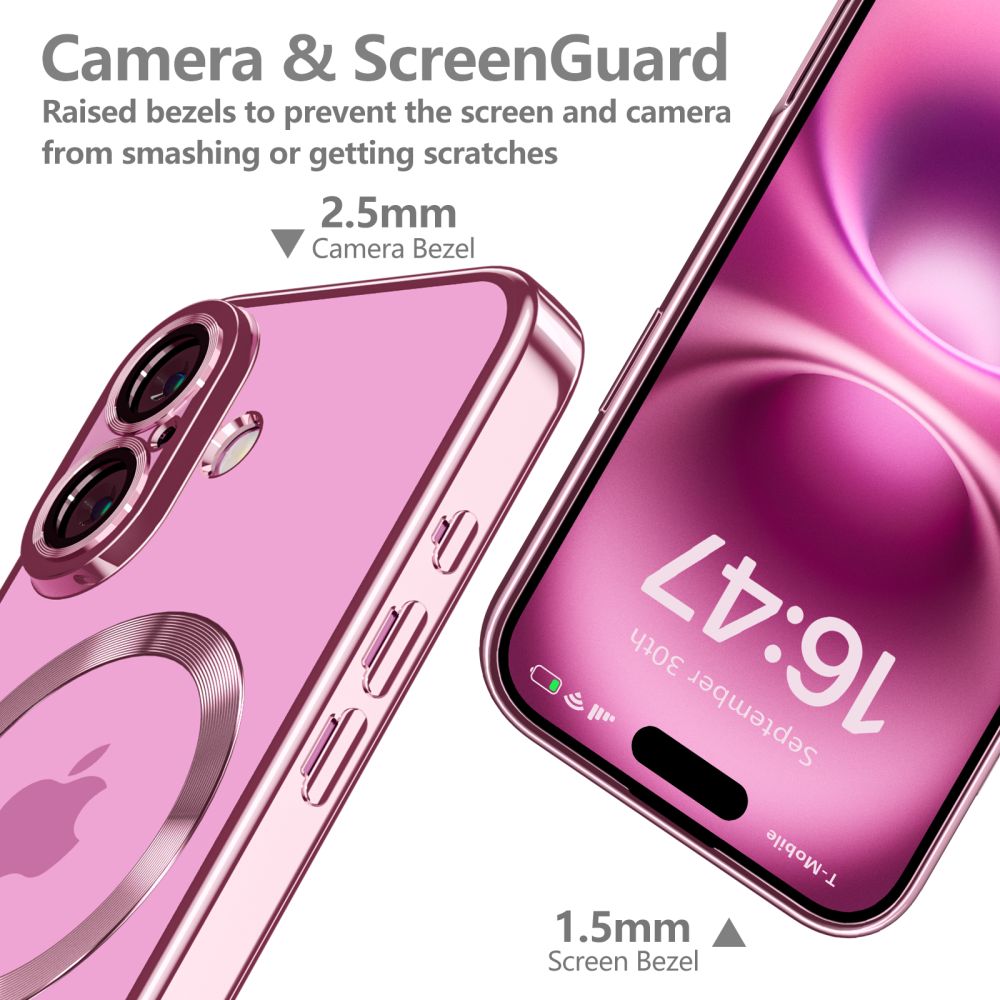 COPERTURA TECH-PROTECT MAGFLEX MAGSAFE IPHONE 16 ROSA LUCIDO
