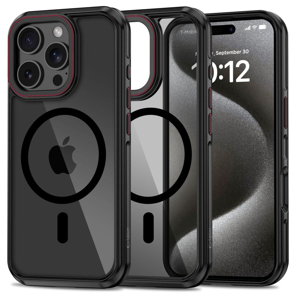 TECH-PROTECT MAGHYBRID MAGSAFE IPHONE 16 PRO MAX NERO/ROSSO