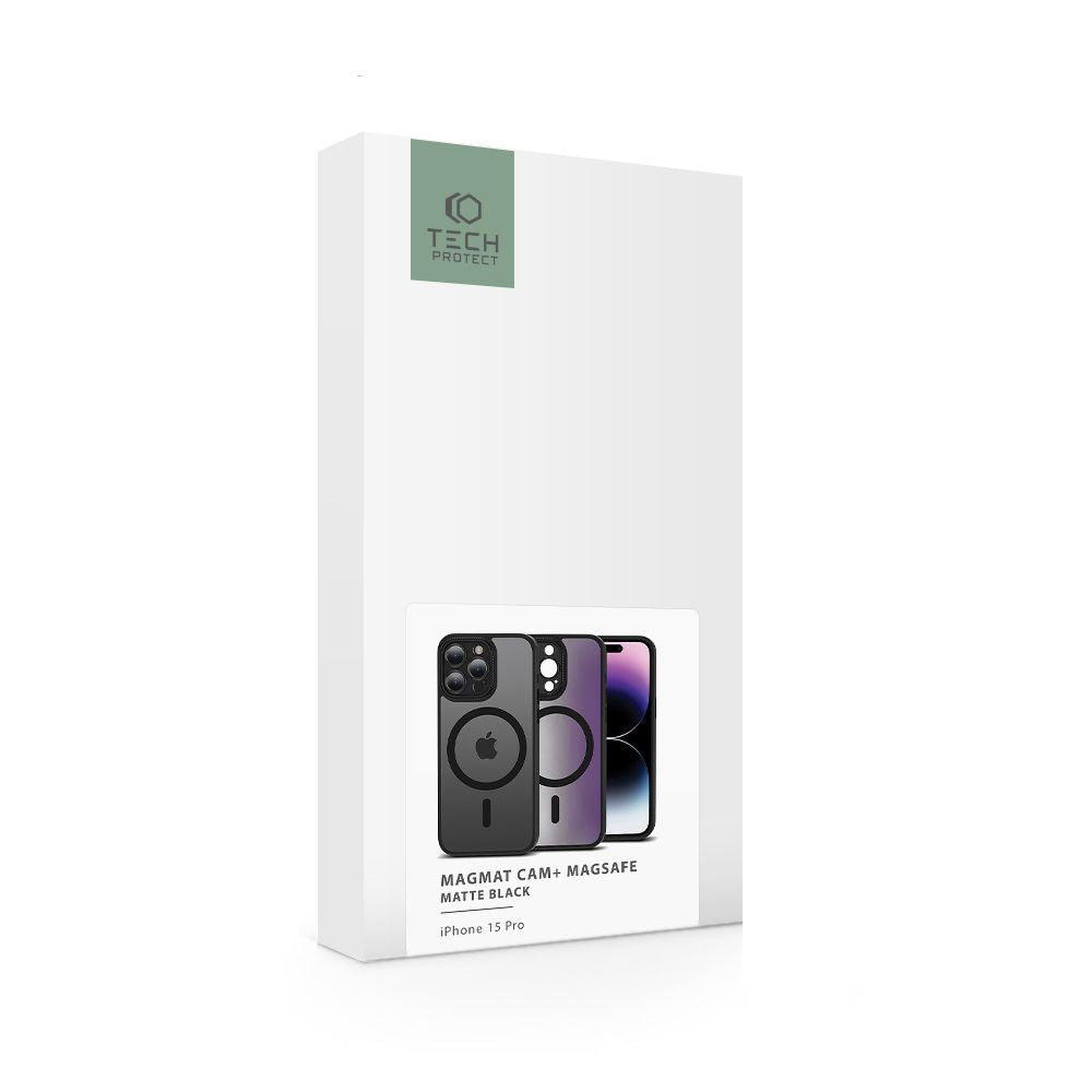 COPERTURA TECH-PROTECT MAGMAT CAM+ MAGSAFE IPHONE 15 PRO NERO OPACO