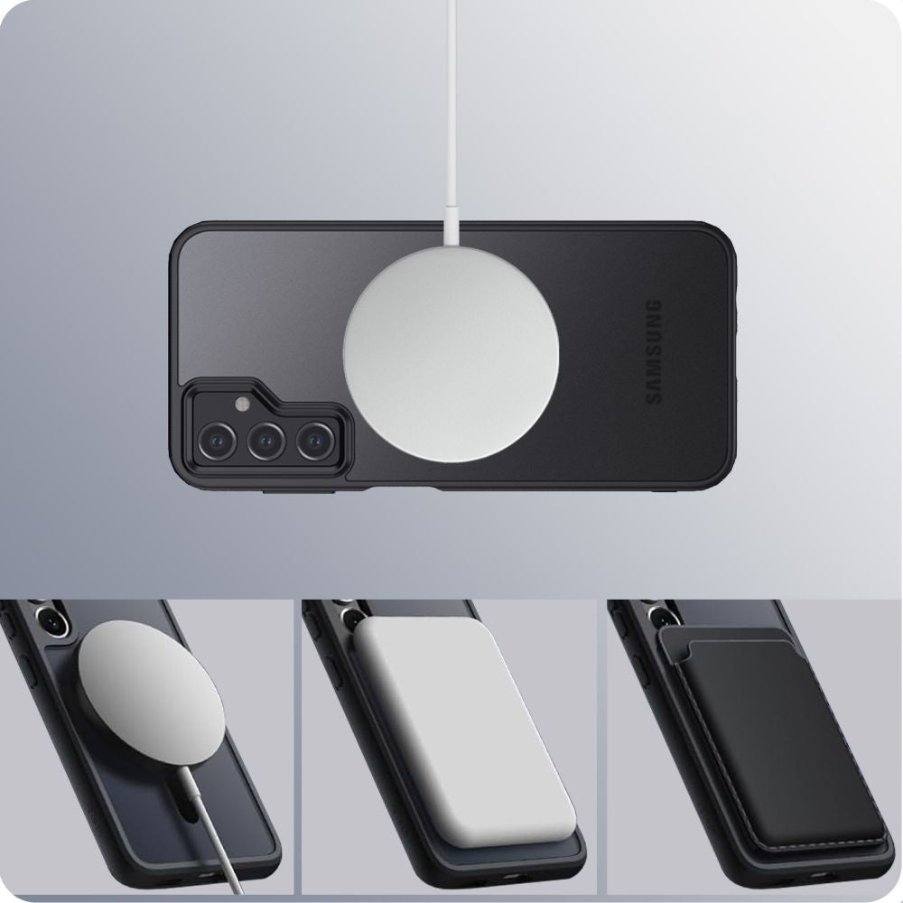 COPERTURA TECH-PROTECT MAGMAT MAGSAFE GALAXY A55 5G NERO OPACO