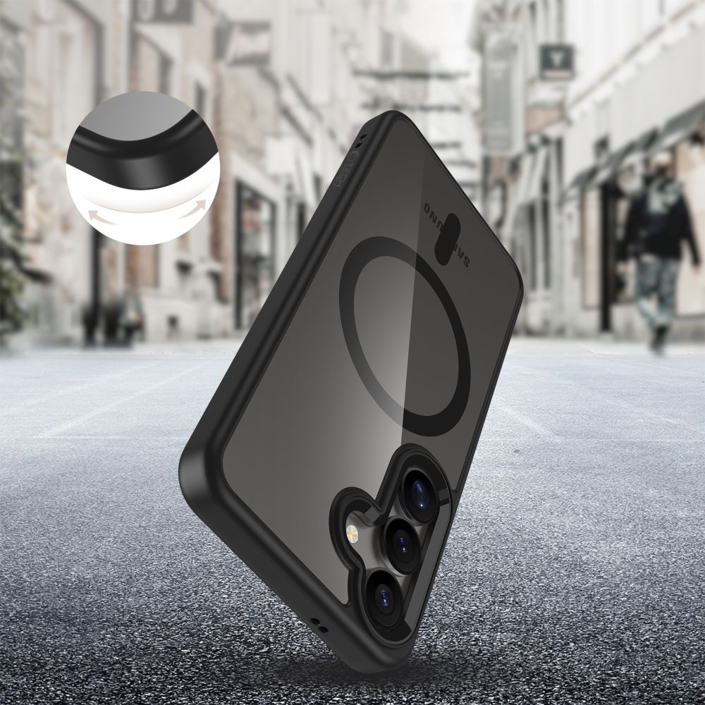 TECH-PROTECT MAGMAT MAGSAFE GALAXY S25 NERO/TRASPARENTE