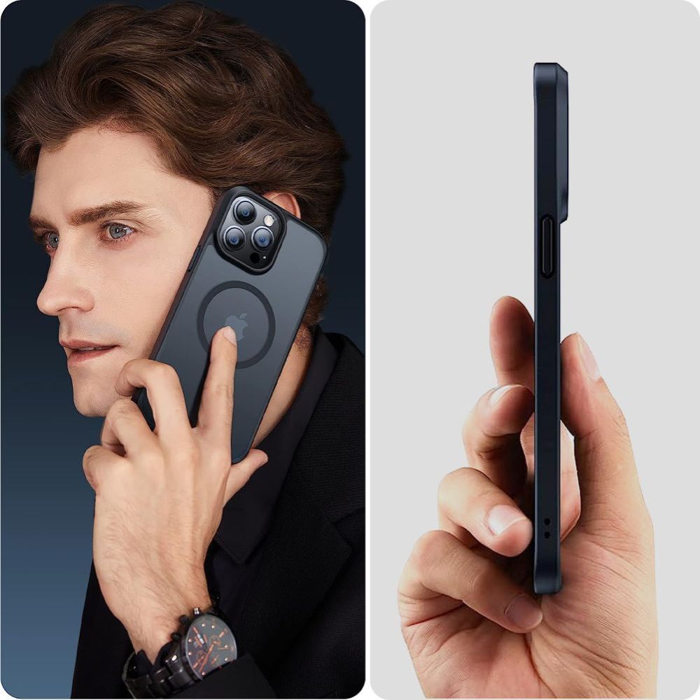 CUSTODIA PER IPHONE 12 MINI / 13 MINI MAGSAFE HEYCASE NERA / TRASPARENTE