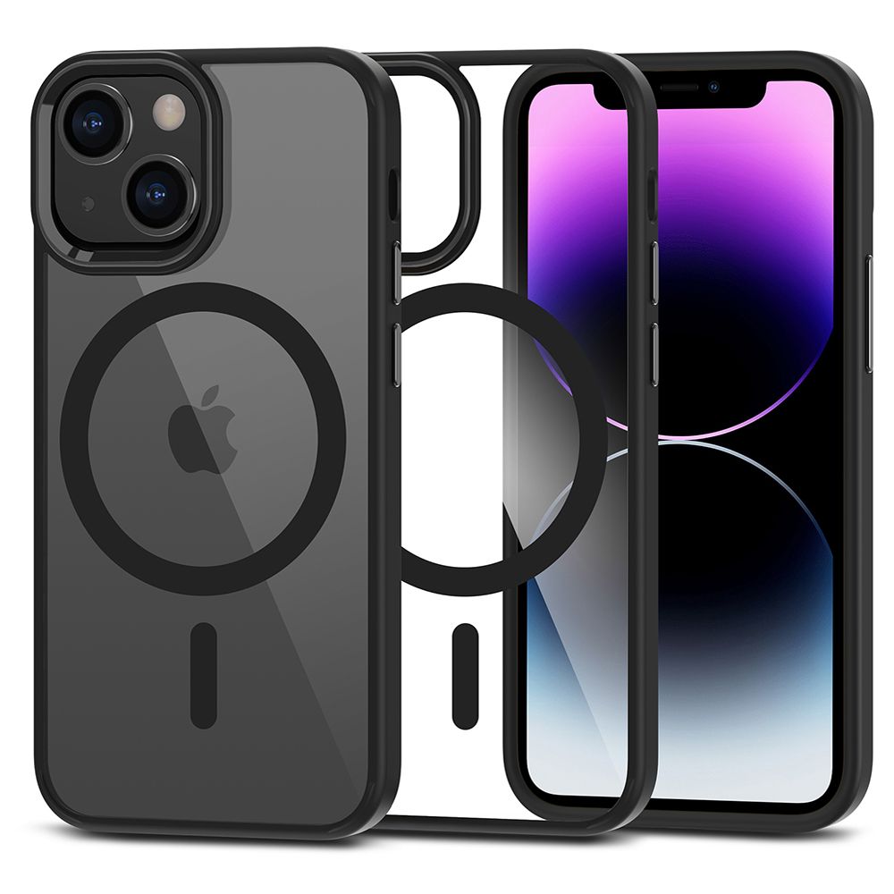 CUSTODIA PER IPHONE 12 MINI / 13 MINI MAGSAFE HEYCASE NERA / TRASPARENTE