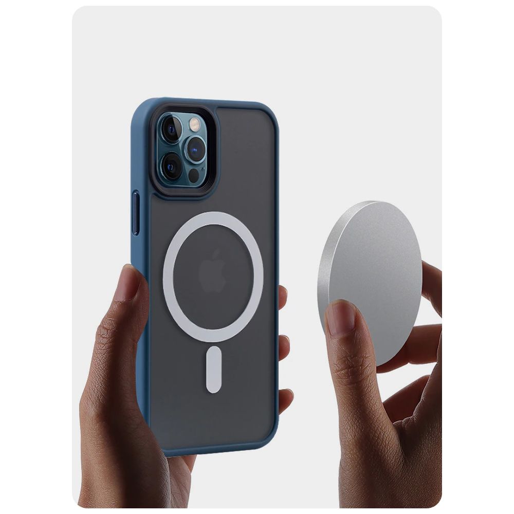 CUSTODIA PER IPHONE 12/12 PRO MAGSAFE HEYCASE NERA OPACA