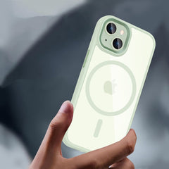 COPERTURA TECH-PROTECT MAGMAT MAGSAFE IPHONE 15 VERDE/TRASPARENTE