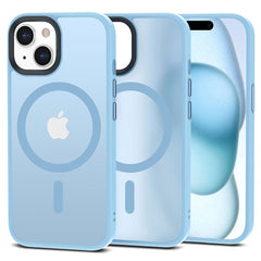 COPERTURA TECH-PROTECT MAGMAT MAGSAFE IPHONE 15 MATTE AZZURRO CIELO
