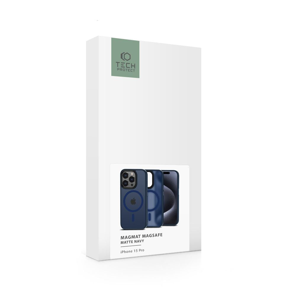 COPERTURA TECH-PROTECT MAGMAT MAGSAFE IPHONE 15 PRO MATTE NAVY