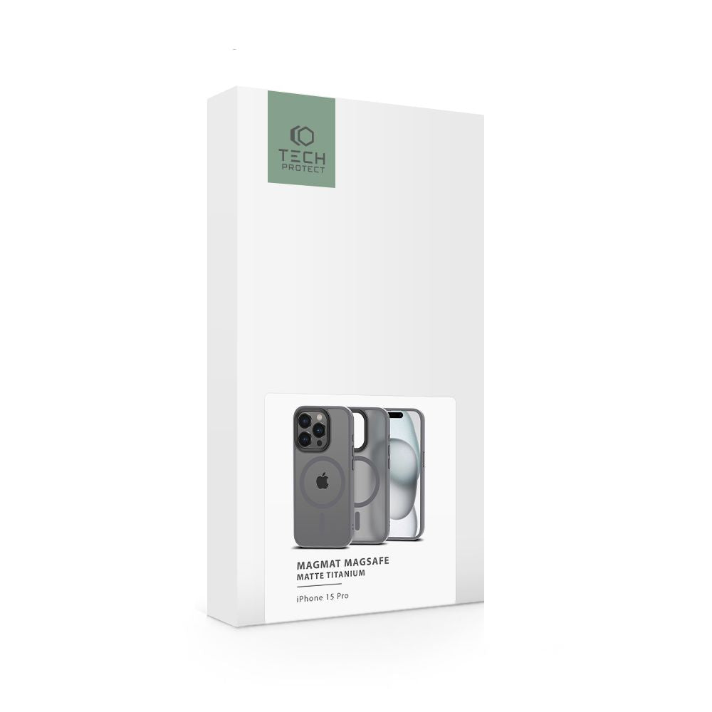 COPERTURA TECH-PROTECT MAGMAT MAGSAFE IPHONE 15 PRO TITANIO OPACO