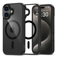 COPERTURA PER IPHONE 16 TECH-PROTECT MAGMAT MAGSAFE NERA/TRASPARENTE