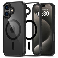 COPERTURA PER IPHONE 16 PLUS TECH-PROTECT MAGMAT MAGSAFE NERA/TRASPARENTE