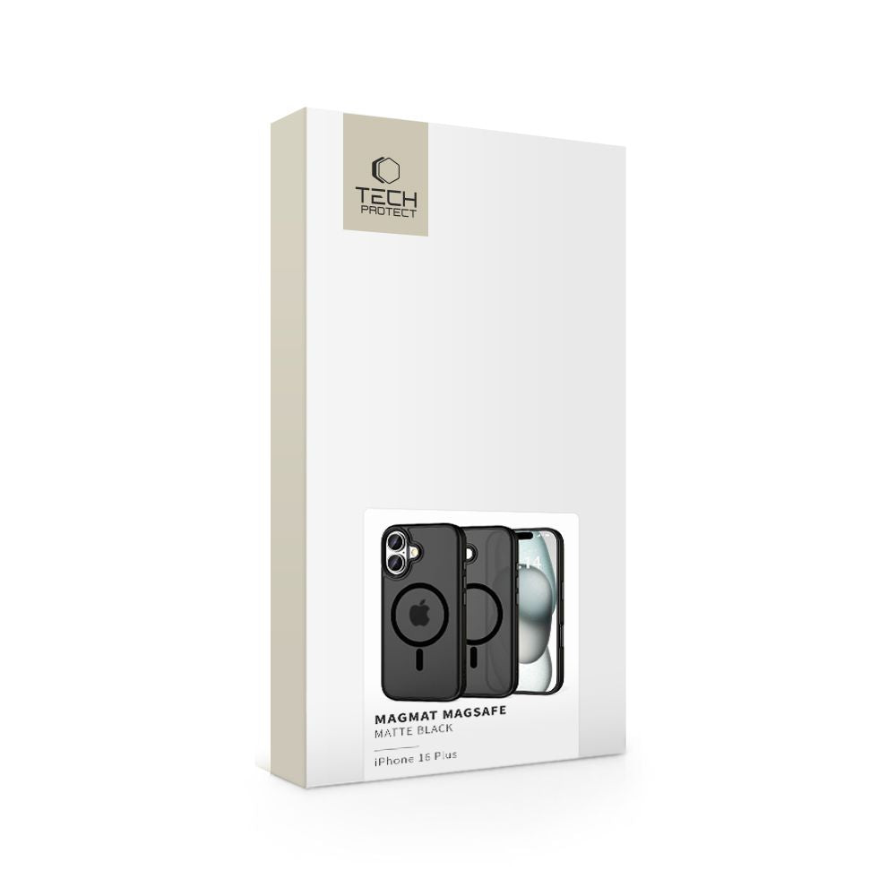CUSTODIA PER IPHONE 16 PLUS TECH-PROTECT MAGMAT MAGSAFE NERO OPACO