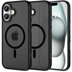 CUSTODIA PER IPHONE 16 PLUS TECH-PROTECT MAGMAT MAGSAFE NERO OPACO