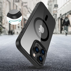 COPERTURA PER IPHONE 16 PRO MAX TECH-PROTECT MAGMAT MAGSAFE NERA/TRASPARENTE
