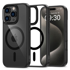 COPERTURA PER IPHONE 16 PRO MAX TECH-PROTECT MAGMAT MAGSAFE NERA/TRASPARENTE