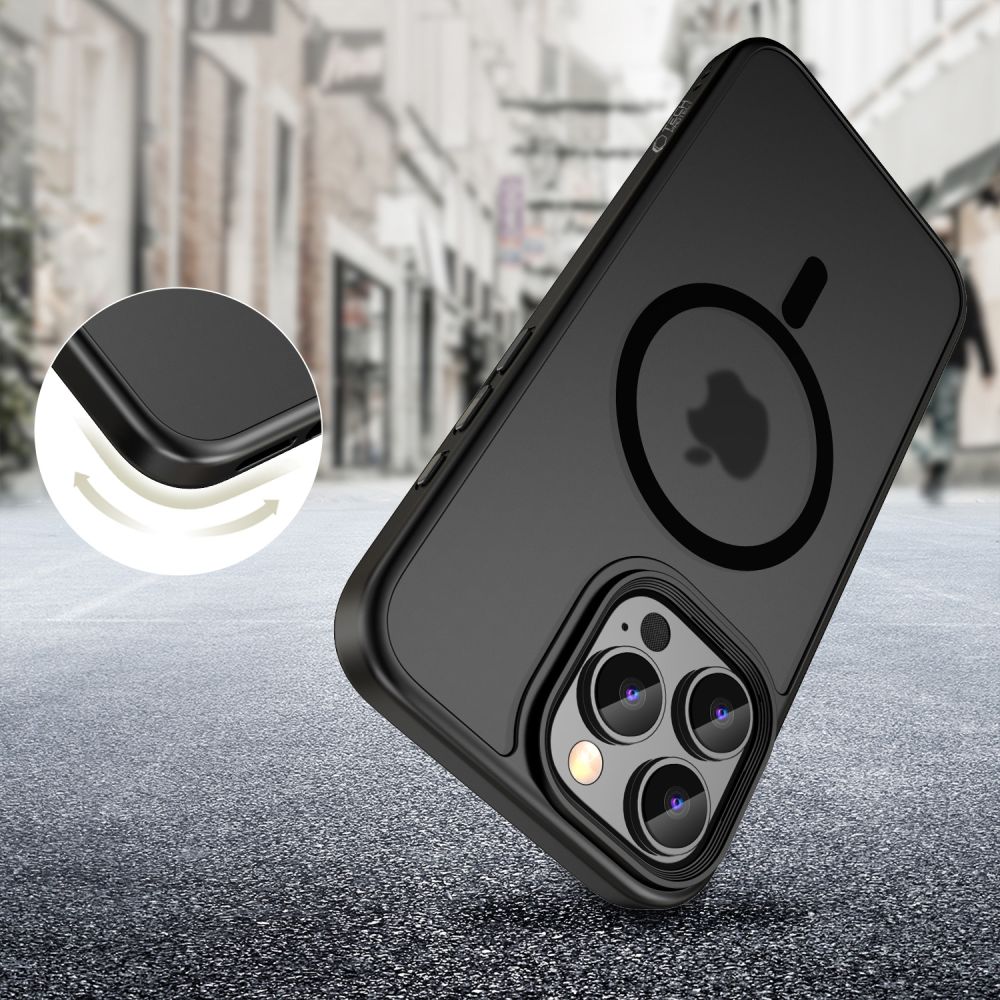 COPERTURA PER IPHONE 16 PRO MAX TECH-PROTECT MAGMAT MAGSAFE NERO OPACO