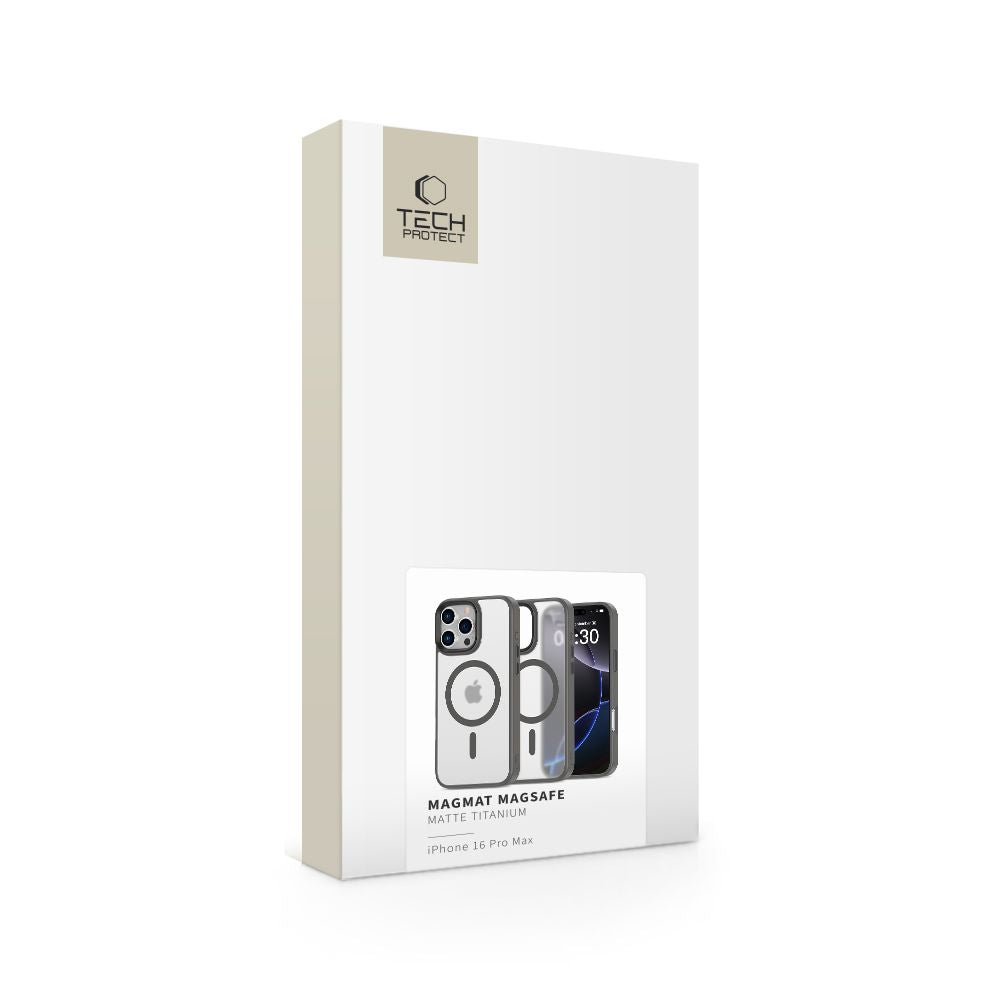 COPERTURA TECH-PROTECT MAGMAT MAGSAFE IPHONE 16 PRO MAX TITANIO OPACO