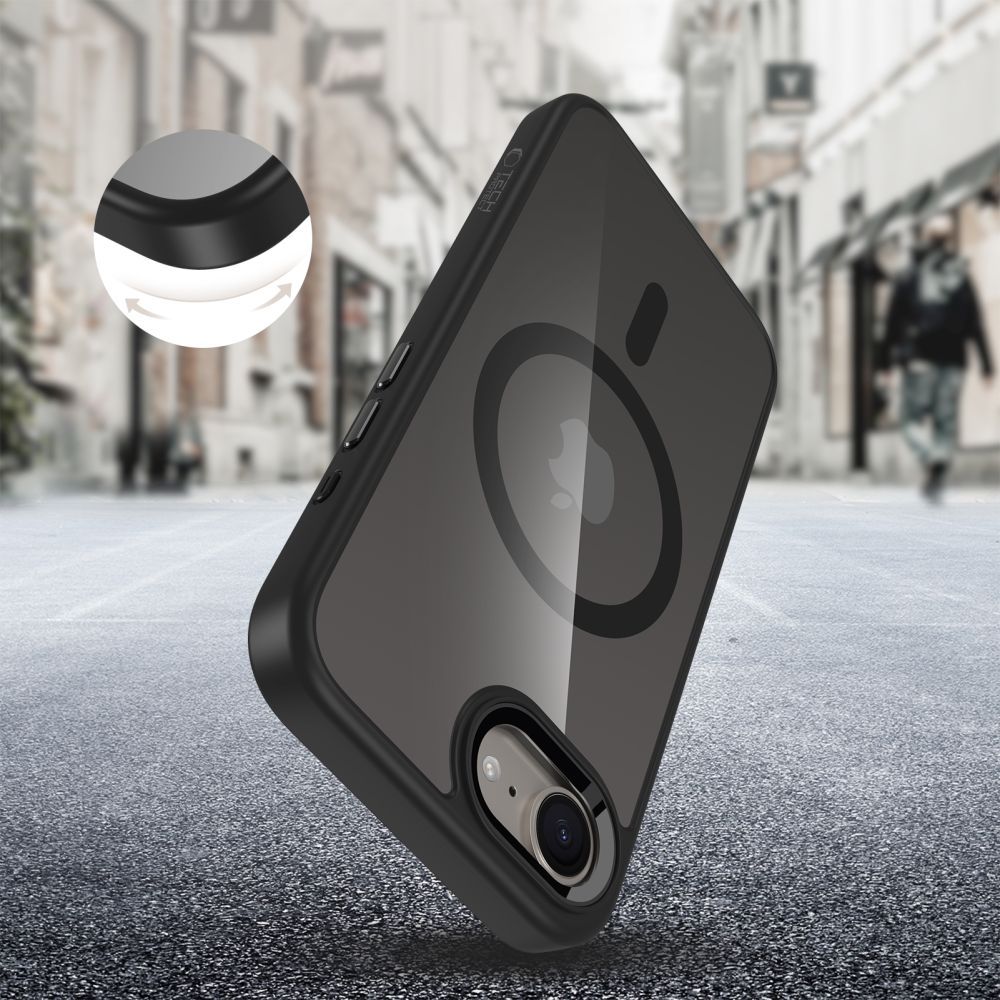 COPERTURA TECH-PROTECT MAGMAT MAGSAFE NOTHING PHONE 3A PRO NERO/TRASPARENTE
