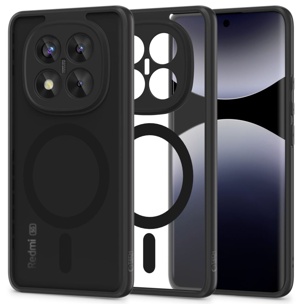 CUSTODIA TECH-PROTECT MAGMAT MAGSAFE XIAOMI REDMI NOTE 14 PRO+ PLUS 5G NERO OPACO
