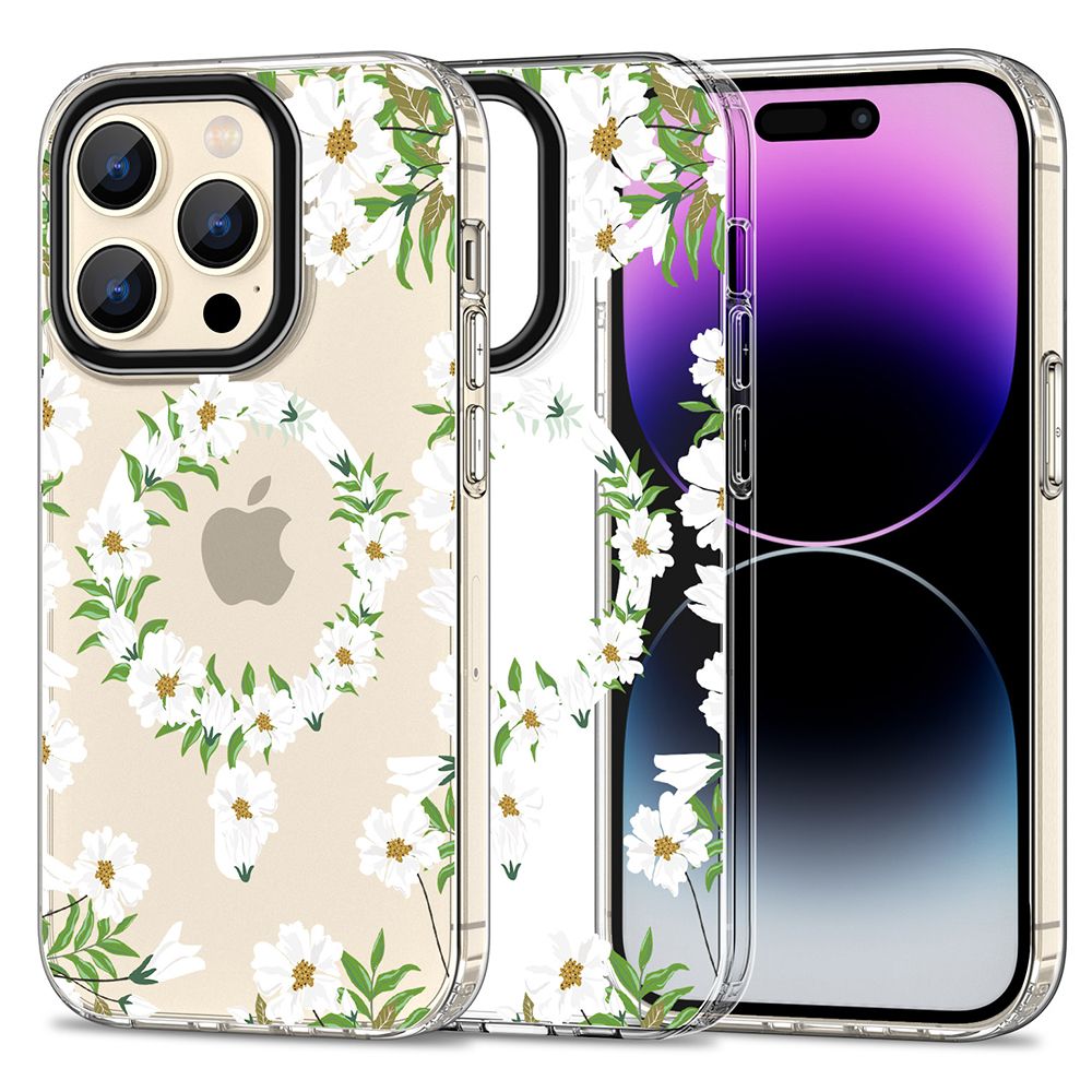 COPERTURA TECH-PROTECT MAGMOOD MAGSAFE IPHONE 15 PRO MAX BIANCA MARGHERITA