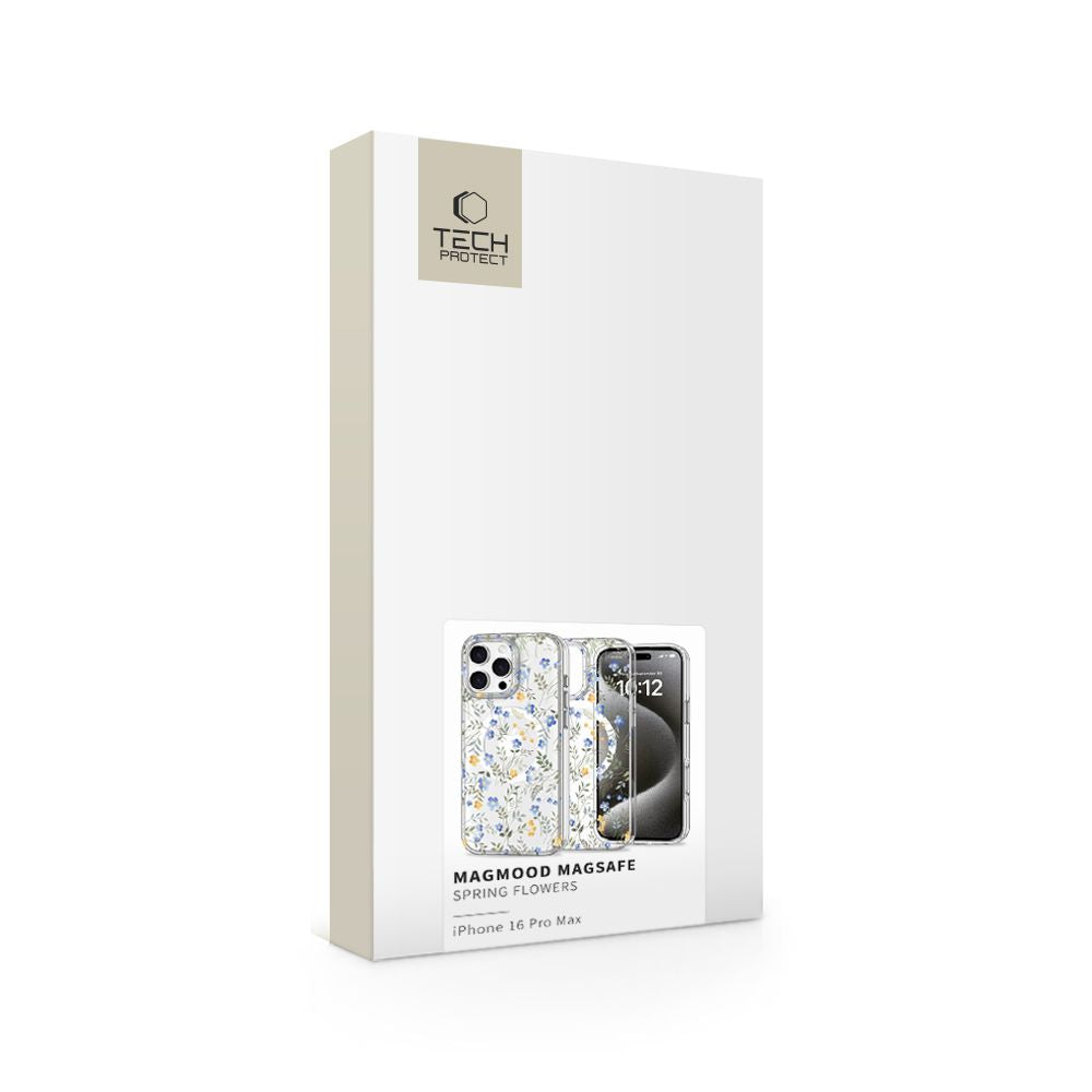 CUSTODIA PER IPHONE 16 PRO MAX TECH-PROTECT MAGMOOD MAGSAFE FIORI PRIMAVERA