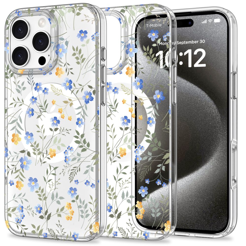 CUSTODIA PER IPHONE 16 PRO MAX TECH-PROTECT MAGMOOD MAGSAFE FIORI PRIMAVERA