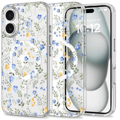 CUSTODIA PER IPHONE 16 TECH-PROTECT MAGMOOD MAGSAFE FIORI PRIMAVERA
