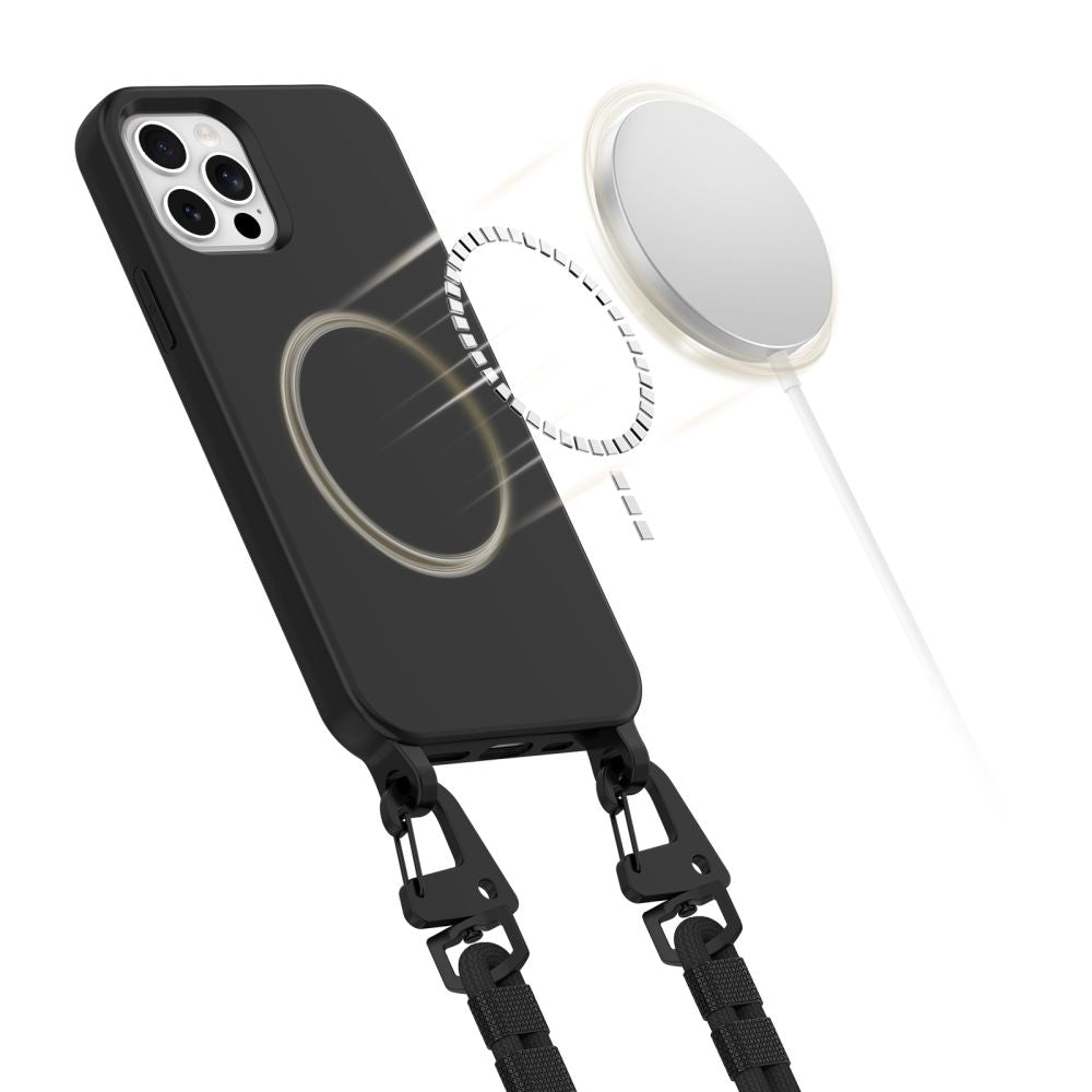 COPERTURA TECH-PROTECT MAGNECKLACE MAGSAFE IPHONE 12 / 12 PRO NERA