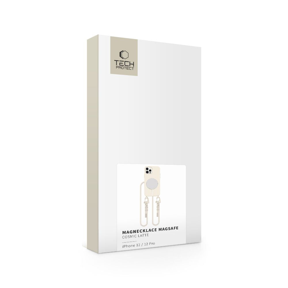 CUSTODIA TECH-PROTECT MAGNECKLACE MAGSAFE IPHONE 12 / 12 PRO COSMIC LATTE