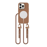 COPERTURA TECH-PROTECT MAGNECKLACE MAGSAFE IPHONE 14 PRO MARRONE CIOCCOLATO
