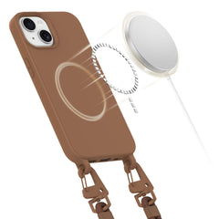 CUSTODIA TECH-PROTECT MAGNECKLACE MAGSAFE IPHONE 15 MARRONE CIOCCOLATO