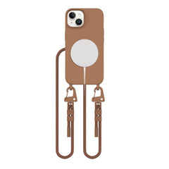 CUSTODIA TECH-PROTECT MAGNECKLACE MAGSAFE IPHONE 15 MARRONE CIOCCOLATO