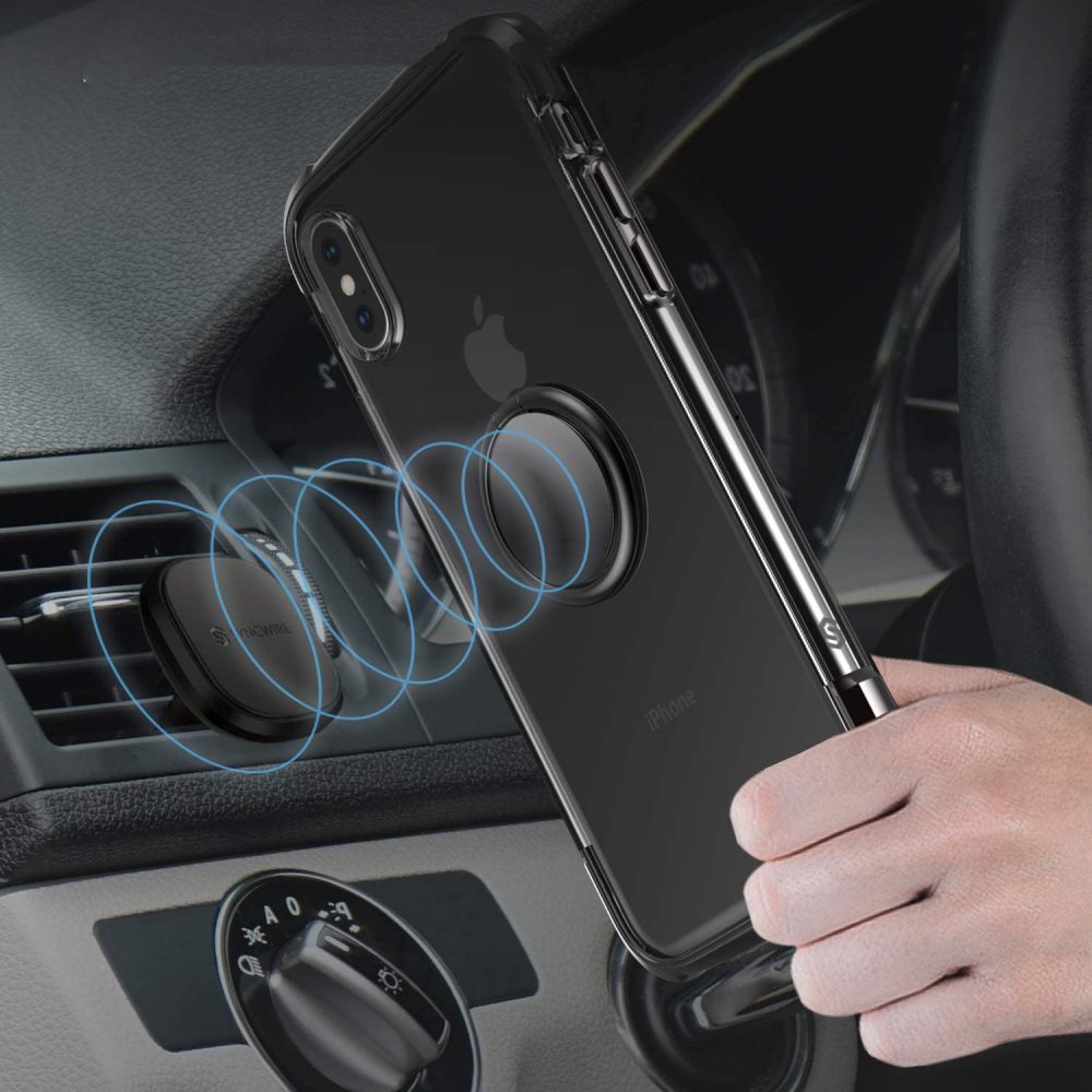 TECH-PROTECT ANELLO MAGNETICO PER TELEFONO NERO