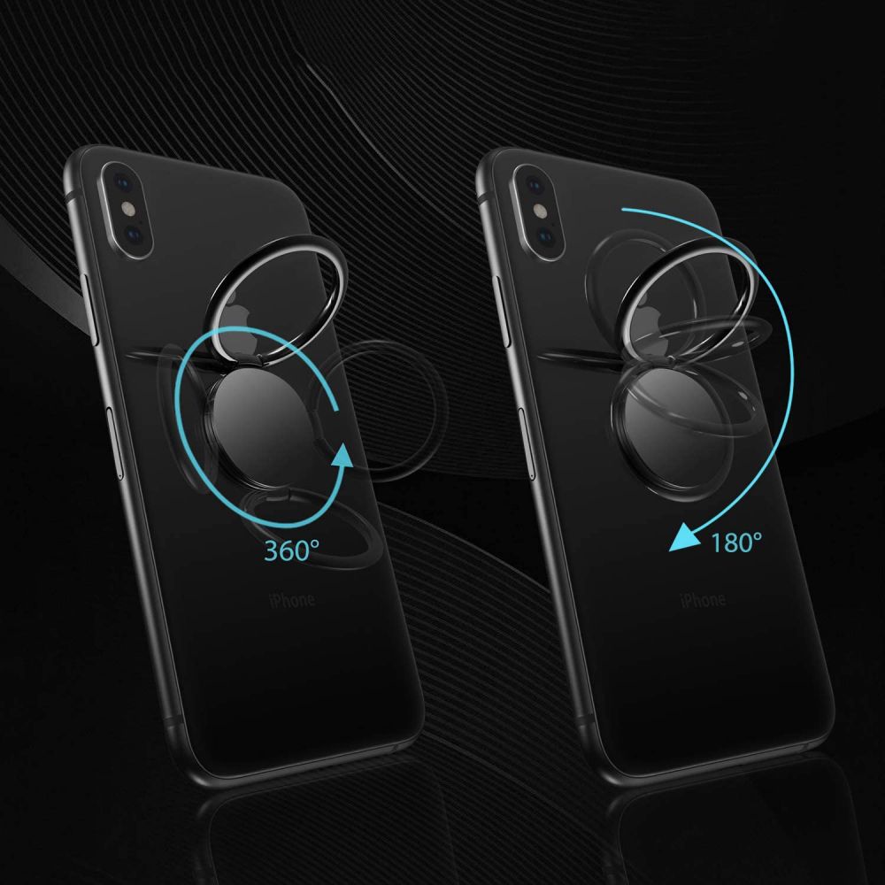 TECH-PROTECT ANELLO MAGNETICO PER TELEFONO NERO