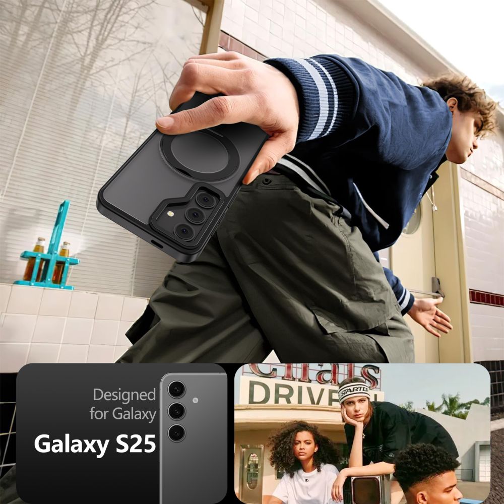 COPERTURA TECH-PROTECT MAGRING MAGSAFE GALAXY S25 NERO OPACO