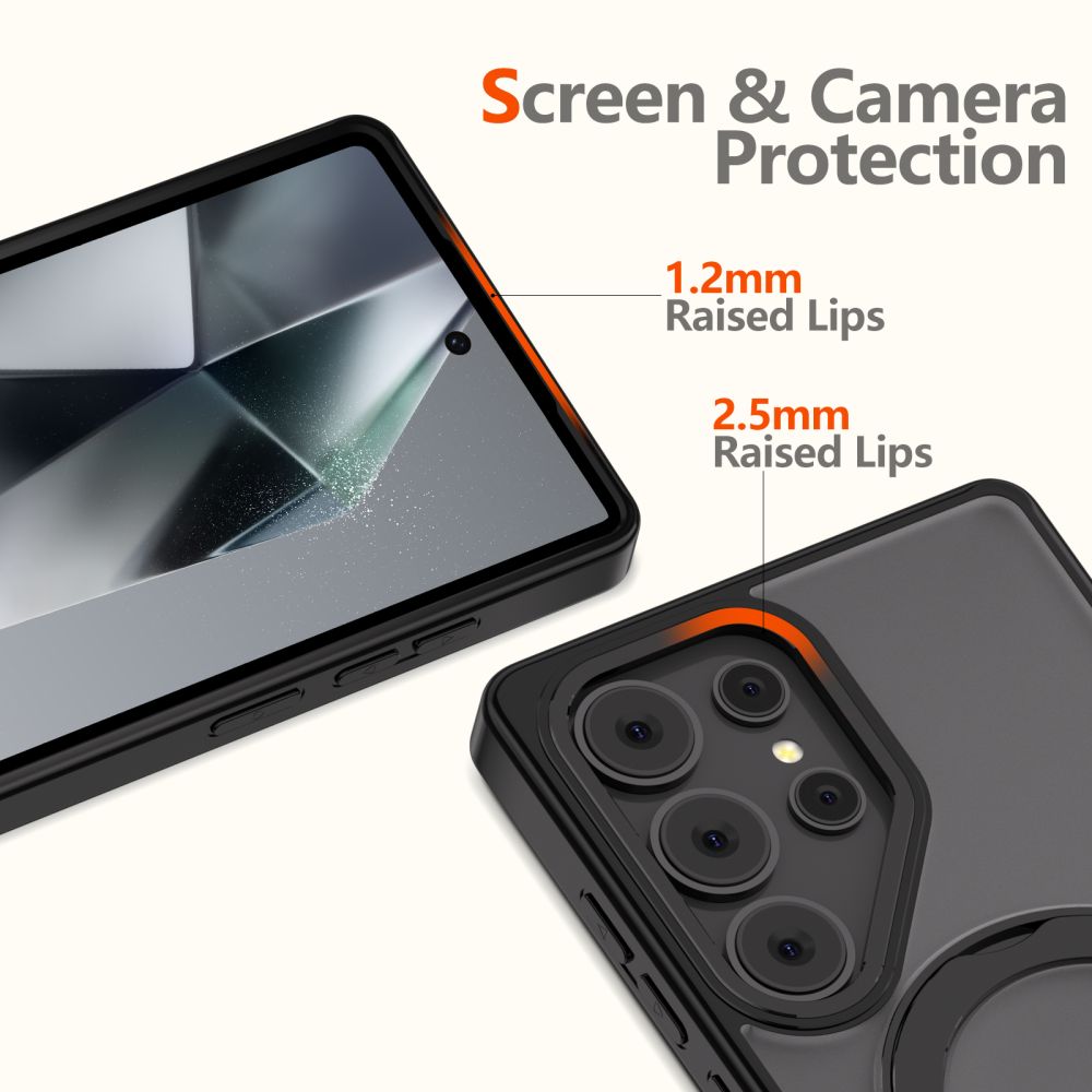 COPERTURA TECH-PROTECT MAGRING MAGSAFE GALAXY S25 ULTRA NERO OPACO